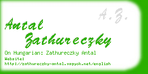 antal zathureczky business card